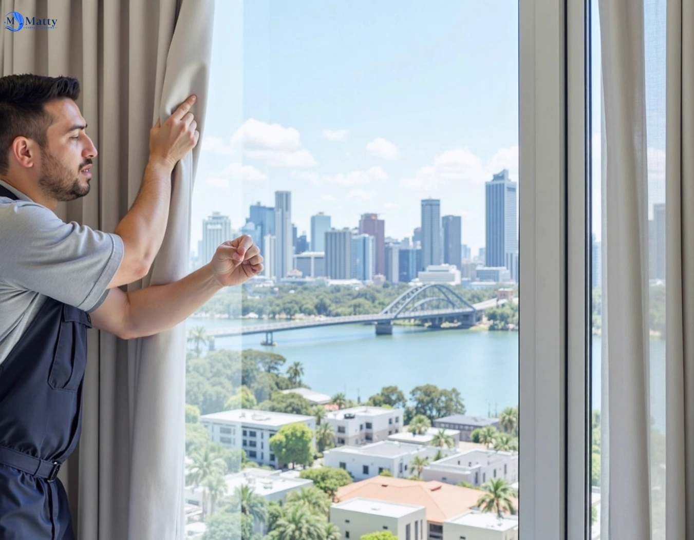 Professional curtain steam cleaning service hinchinbrook-nsw QLD by Matty Curtain Cleaning